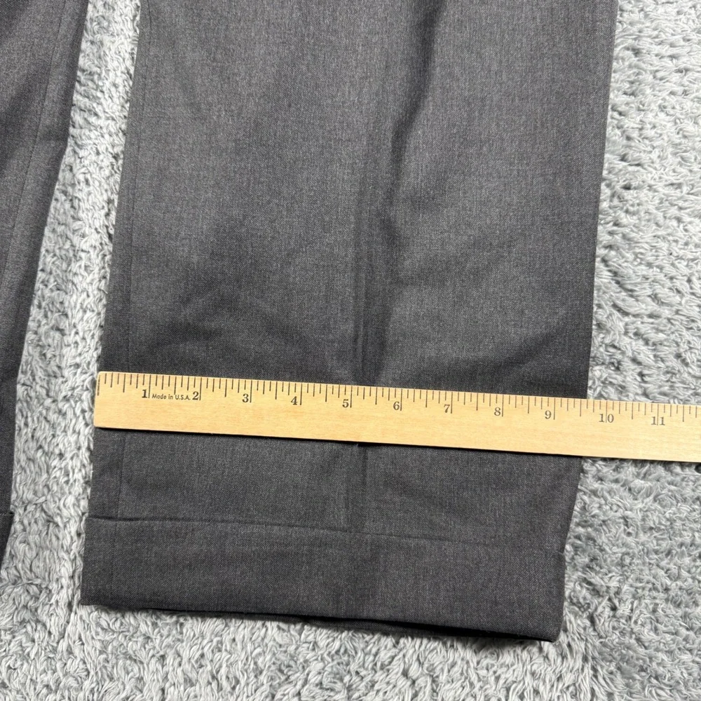 Zanella Dress Pants Mens 36x30 Gray Double Pleated Wool Cuffed Italy Alter
